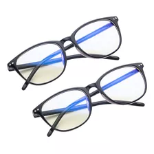 Gafas Con Filtro De Luz Azul Y Espejo Plano, 2 Pares