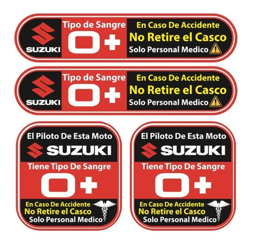 Sticker Reflejante T/ Sanguineo Casco Compatible Con Suzuki Foto 2