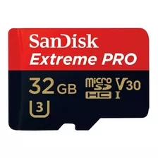 Memoria Micro Sd 32 Gb Sandisk Extreme Pro 4k V30 Hc Tienda 