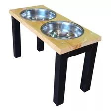 Comedor Para Mascotas (talla Xxl) En Madera De Pino Lacado