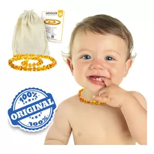 Colar Âmbar Báltico Bebê Dentição Infantil 33 Cm Certificado