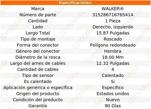 Sensor O2 Ox Izq/der Infiniti Ex35 6 Cil 3.5l 11/12 Walker Foto 6