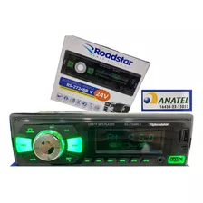 Auto Rádio 24 Volts Bluetooth Usb Rs-2724br Caminhão Ônibus