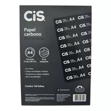 Papel Carbono Preto Para Máquina A4 Pct Com 100 Folhas