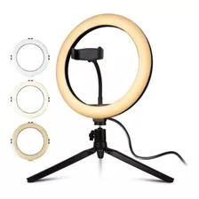 Iluminador Ring Light Celular Luz High Light Iluminação Led Cor Da Estrutura Preto Cor Da Luz Branco-frio 5v