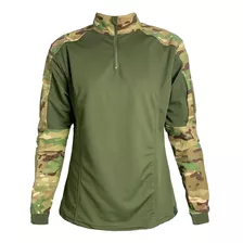 Combat Shirt Feminina Camuflada Bélica - Multicam