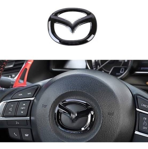 Emblema Negro Volante Mazda 6 2014 2015 2017 2019 2020 2022 Foto 2