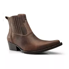 Bota Texana Masculina Couro Bico Fino Country Mais Vendidos