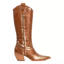 Botas Texanas Mujer Caña Alta Cuero Vacuno Dama Fiori Kw 9