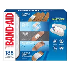 Band-aid Vendajes Adhesivos, 188 Unidades De Tiras Resisten.