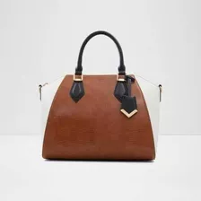 Bolsa De Mano Color Camel Con Blanco Asas Negras Marca Aldo