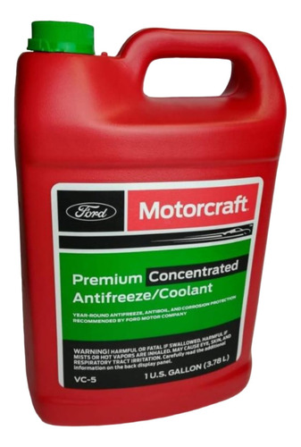 Refrigerante Coolant Vc-5 Ford Motorcraft Verde 3,78 Lt Foto 2