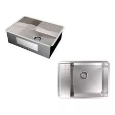 Cuba Inox Polida Embutir Quadrada Splendore 50x35 C/ Válvula