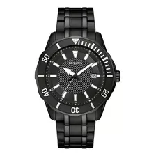 Reloj Bulova 98b361 Caballero Fechador Sport Color De La Correa Negro Color Del Bisel Negro Color Del Fondo Negro