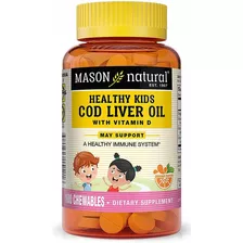 Mason Natural | Kids Cod Liver Oil & A, C & D | 100 Chews