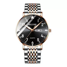 Relógio Masculino Belushi B-554 Luxo Quartz Negócios Relogio