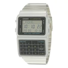 Casio Mens Plateado 25 Memoria Calculadora Databank Reloj