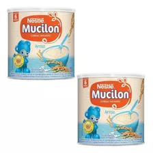 Cereais Infantil Nestlé Mucilon Arroz Lata 400g Kit 2 Un