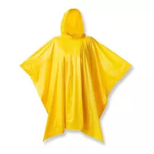 Capa Poncho De Lluvia Impermeable 100% Pvc Liviano Amarillo