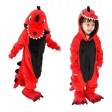 Pijama Kigurumi Dinosaurio Niños Abrigado Suave Disfraz