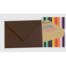 Envelope 21,5x15,5 Cm Marrom Marrocos 180g 80 Unid App