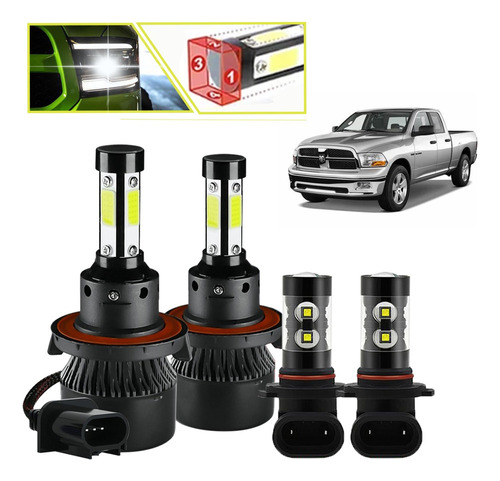 Kit Luces Led H13 9145 Luz Alta/baja/niebla Para Dodge Dodge Caliber