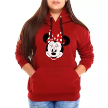 Moletom Mickey Minnie Feminino Casaco Canguru Blusa De Frio 