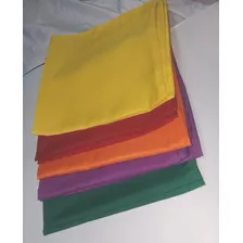 Pañuelo Amarillo-rojo-naranja-violeta-verde De 50 Cms