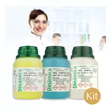 Kit Soluções Phmetro Ph 4, 7 E 10 - Cada Frasco Com 250 Ml