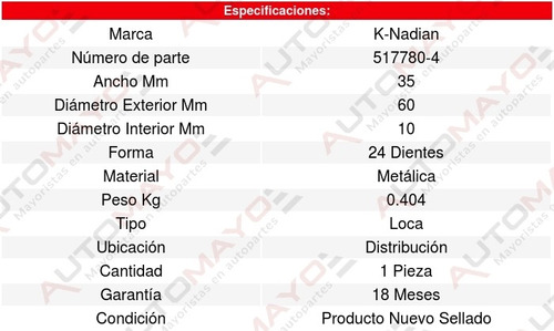 Polea Guia Distribucion Legacy Estate/wagon 4cil 2.5l 89 Al  Foto 3