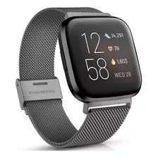 Maledan Correa Acero P/ Fitbit Versa , Versa 2, Space Gray