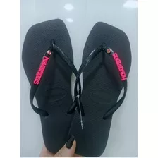 Chinelo Havaianas Square Quadrada Com Pingente