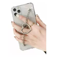 Funda Transparente Cadena De Corazon Compatible Con iPhone