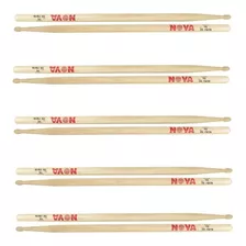 Kit 5 Pares Baquetas Nova 5a Mad Vic Firth Cod6092 Cor Palha