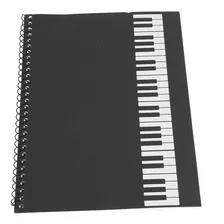 Cuaderno De Notas Musicales (50 Páginas, Piano Negro)