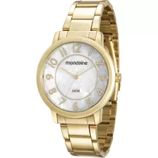 Relógio Mondaine Feminino Dourado Analógico Fashion Casual