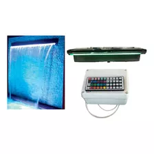 Cascada Acero Inox. 30 Cm + Kit Led Rgb - Piscinas Piletas