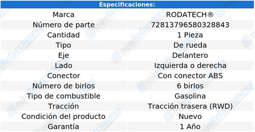 1 Maza De Rueda Del Pathfinder V8 5.6l 08 Al 12 Rodatech Foto 7