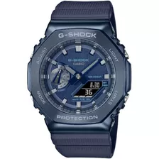 Reloj Casio G Shock Gm-2100n-2a Azul Metalico Casiocentro