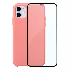 Capinha Silicone Compatível iPhone Modelos + Película Cor Rosa-chiclete Modelo Da Capa iPhone XR