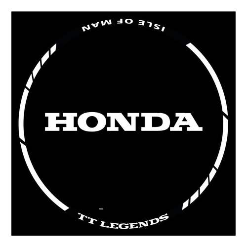 Sticker, Calcomania Reflejante Rin Moto Isle Of Man Tt Honda Foto 4