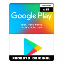 Cartão Google Playstore Gift Card R$ 15 Reais - Digital