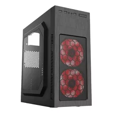 Gabinete Magnum Tech Mt-435r Fan 120 Led Rojo X 2 Usb 2.0 E