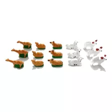 Set Animales Miniatura Cerámica X 15 Piezas De 3.5cm 