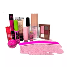 Combo De Maquillaje Tejar 12 Productos Total Pink