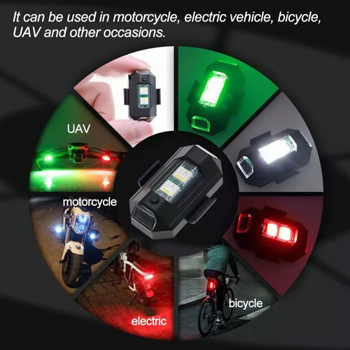 10 Luces Led Estroboscpicas De Advertencia Para Moto/coche Foto 3