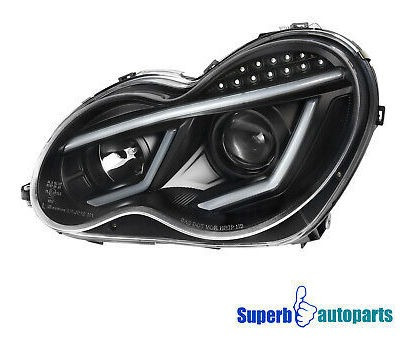 Fits 2001-2007 Mercedes Benz W203 C-class Black Projecto Spa Foto 7