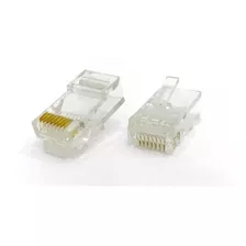 Plug Conector Rj-45 8 X 8 Vias Cat 5-e 100 Unidades