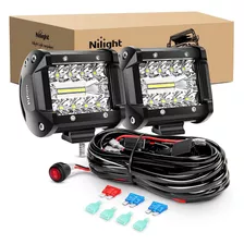 Nilight Barra De Luz Led, 2 Unidades, 60 W, 4 Pulgadas