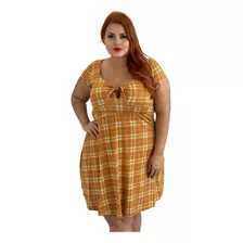 Vestido Xadrez Plus Size